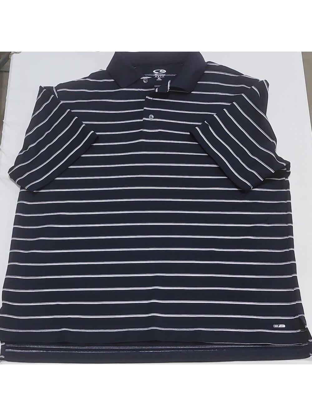 Columbia Duo Dry Polo Men's XL Navy/White Knit Moisture Wick T9624-DDT